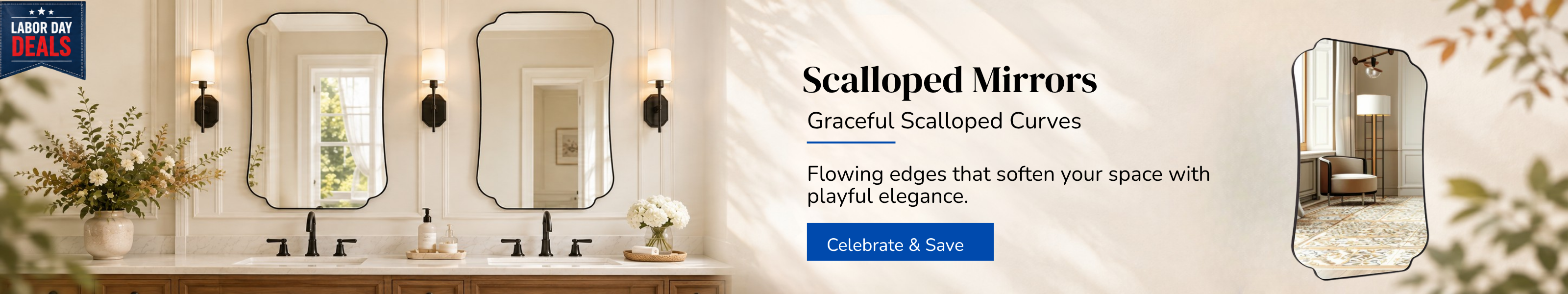 Scalloped Mirrors