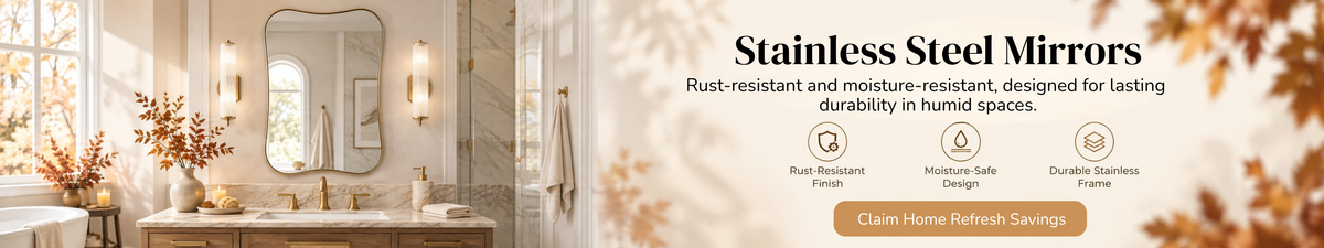 Stainless Steel Framed Mirror