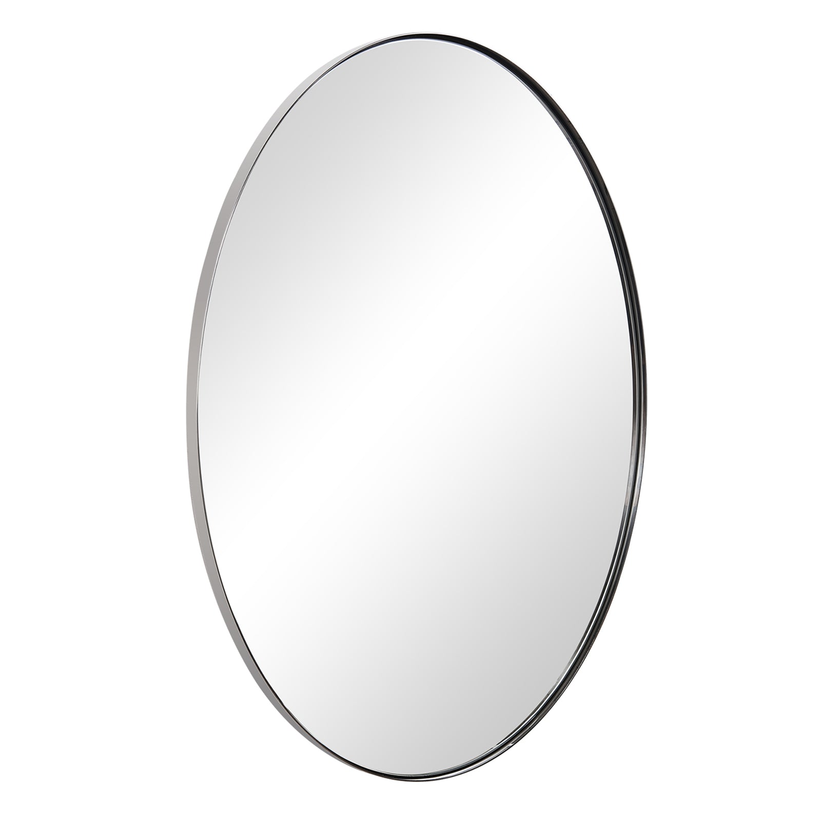Modern Oval Bathroom Wall Mirrors |Stainless Steel Framed