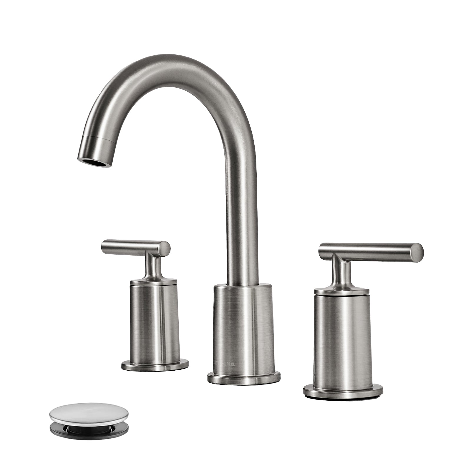 ANDY STAR Bathroom Faucet 3 Hole, 360 Degree Swivel Spout Bathroom Sink Faucet with 2 Level Handle of Hot&Cold Water Control