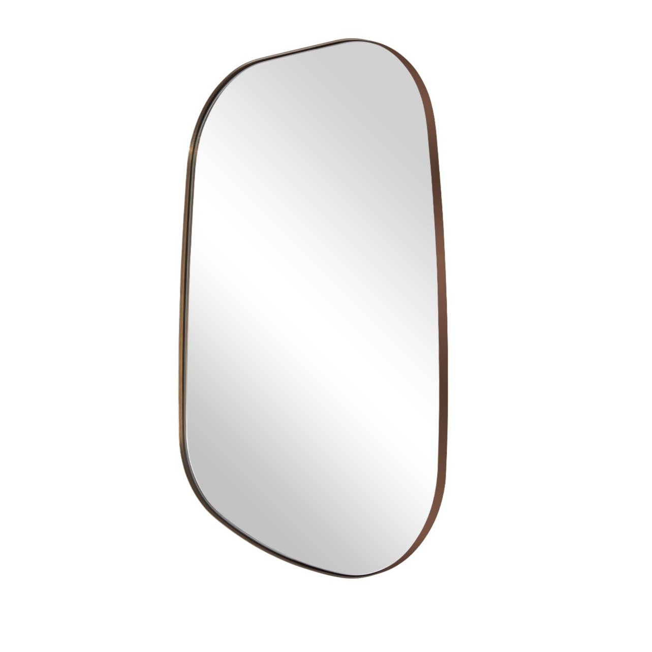 Asymmetrical Irregular Bathroom Wall Mirror | Stainless Steel Frame