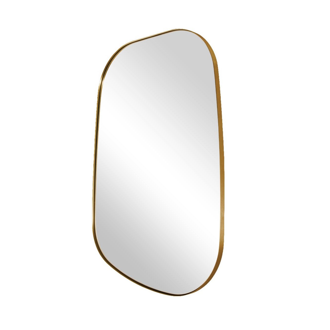Asymmetrical Irregular Bathroom Wall Mirror | Stainless Steel Frame