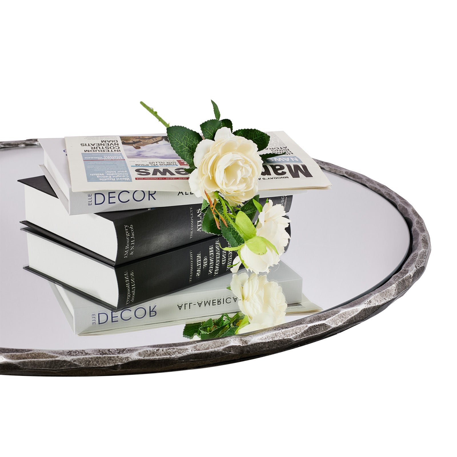 Antique Hand Hammer Forged Iron Mirror Circle Wrought Iron Mirror Round Wall Mirror