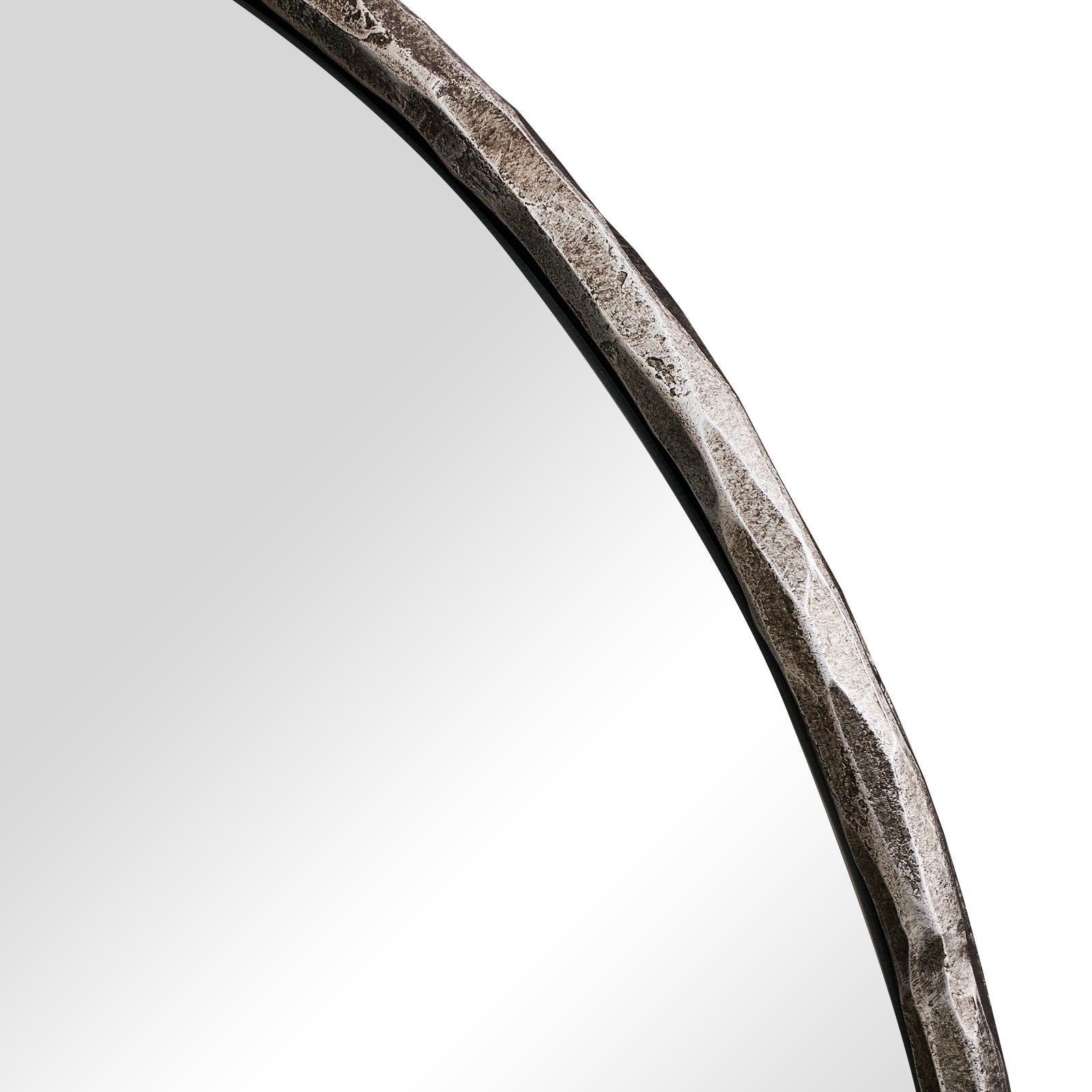 Antique Hand Hammer Forged Iron Mirror Circle Wrought Iron Mirror Round Wall Mirror