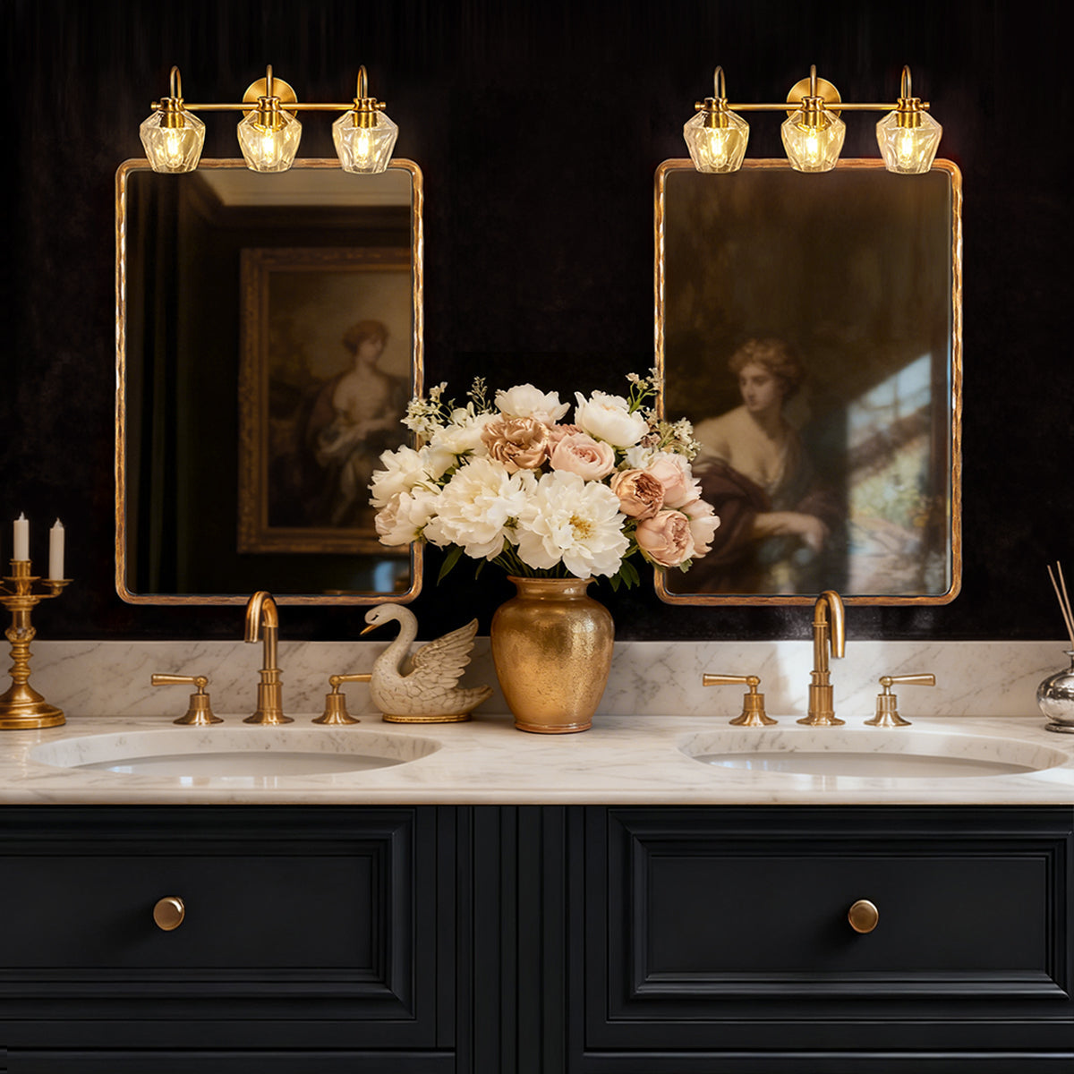 Antique Hand Hammer Frame Forged Iron Rectangle Wall Mirrors Wrought Iron Mirror