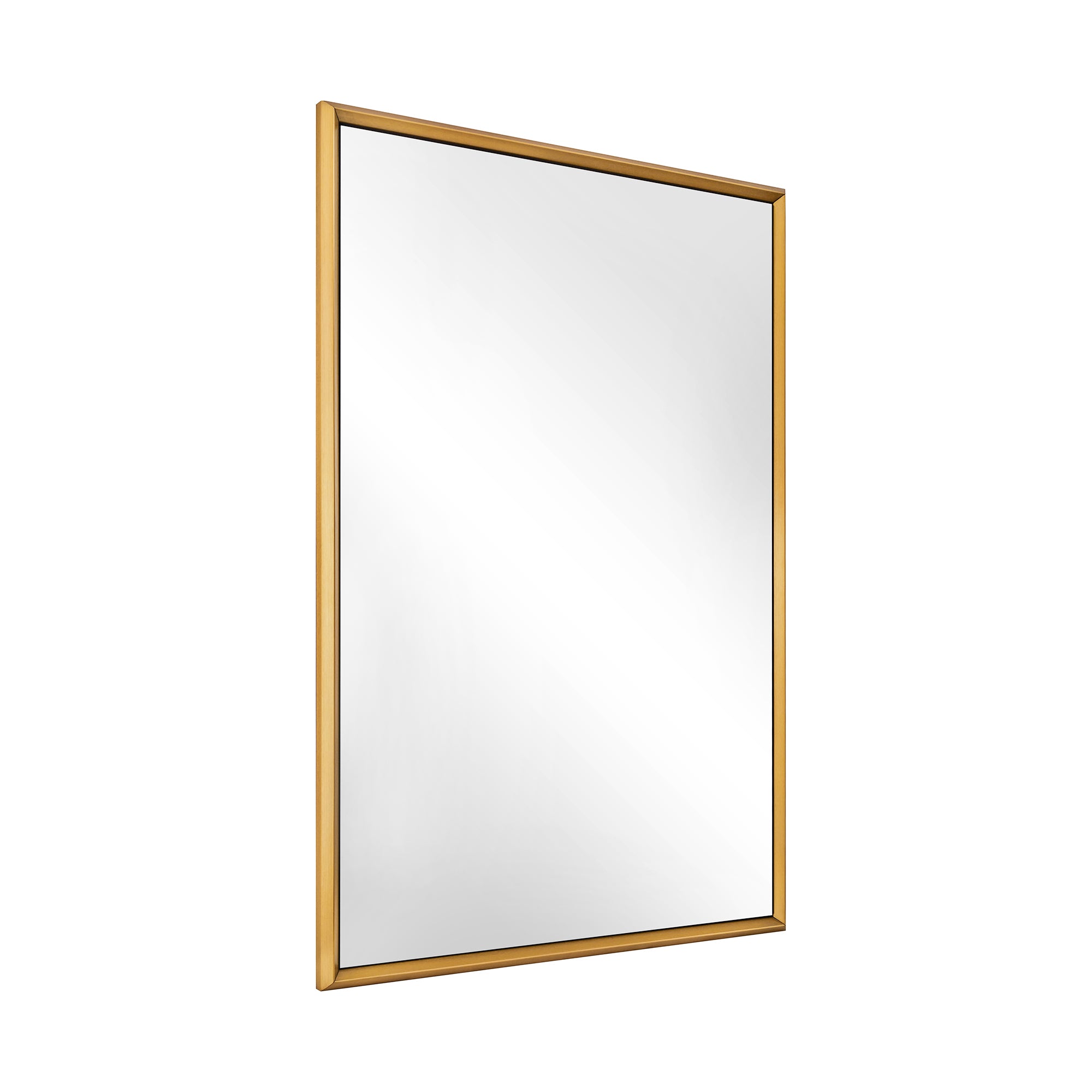 Contemporary Beveled Framed Rectangle Wall Mirror for Bathroom Vanity|Stainless Steel Frame