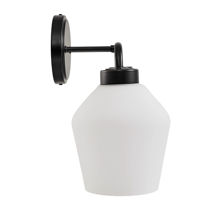 Contemporary Milk White Glass Shade Wall Sconce Bathroom Vanity Light Fixtures