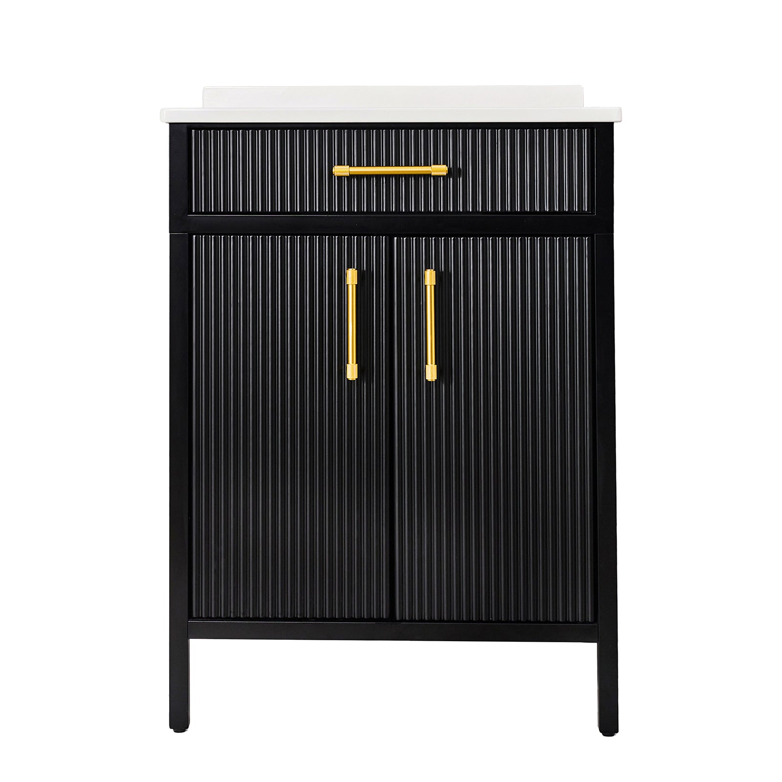 Modern Bathroom Vanities with Sink Combo Wave Bathroom Cabinet with Shelf and Drawer