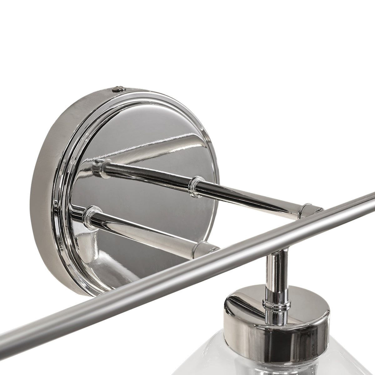 Open Box Like New:Clear Taper Glass Shade Wall Sconce Bathroom Vanity Light