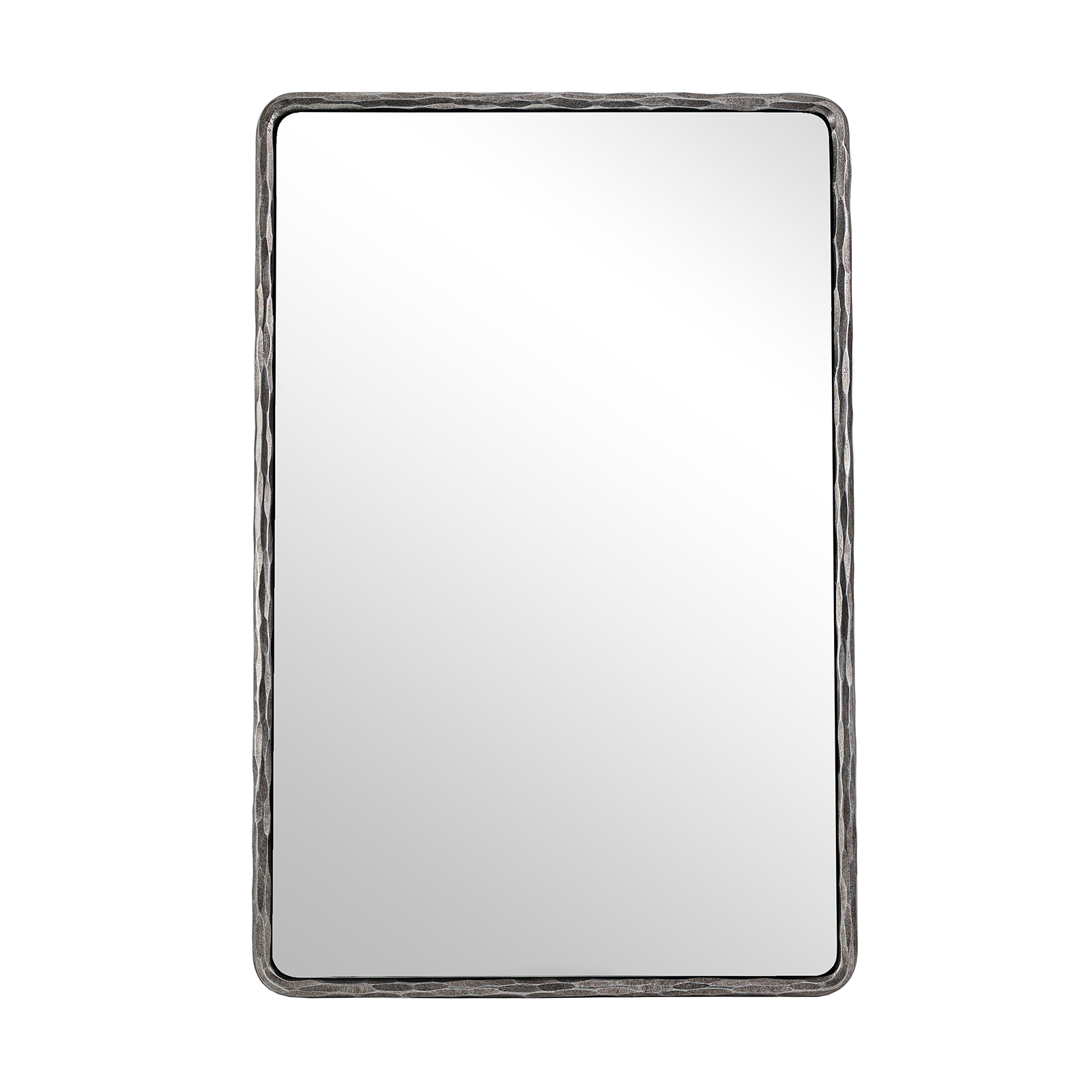 Vintage Hand Hammer Frame  Forged Iron Rectangle Wall Mirrors Wrought Iron Mirror