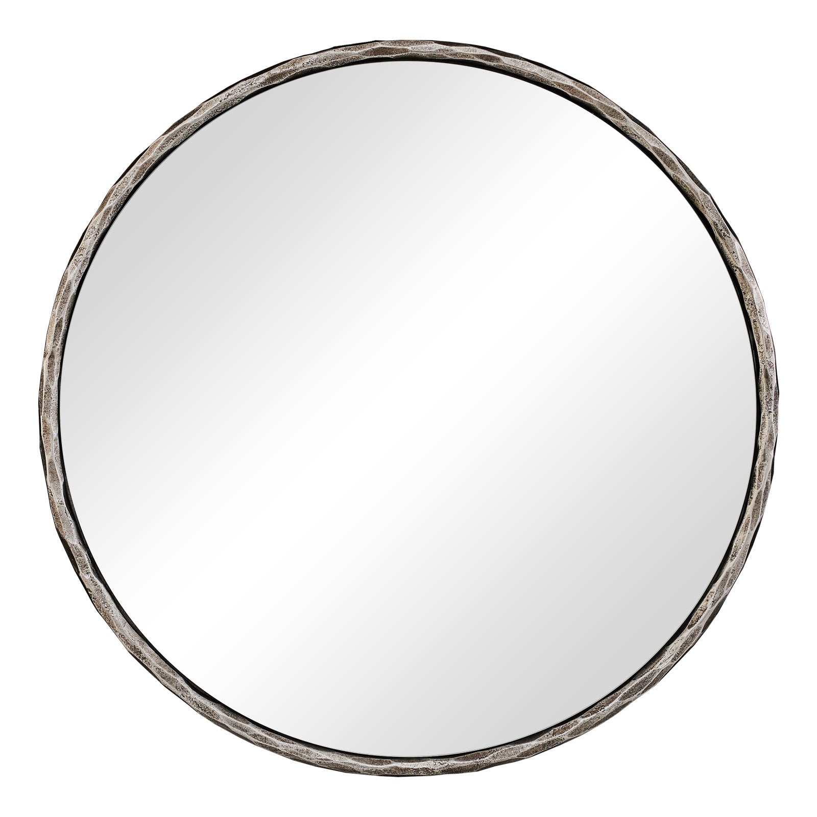 Vintage Hand Hammer Forged Iron Mirror Circle Wrought Iron Mirror Round Wall Mirror