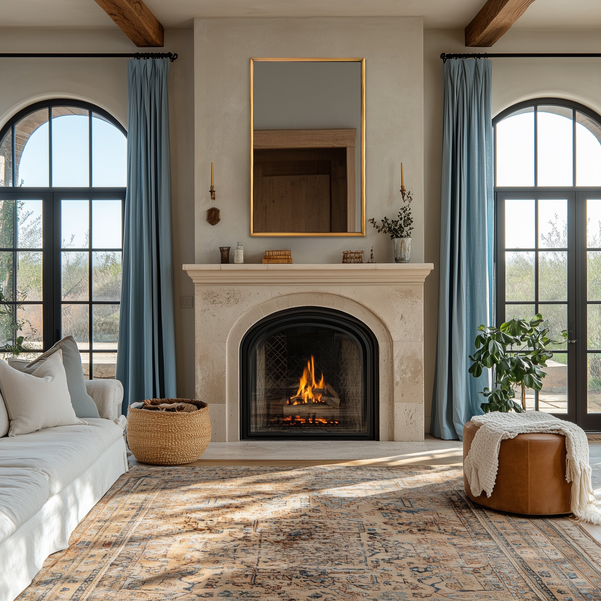 Open Box Like New:Beveled Framed Rectangle Bathroom Vanity Mirror |Stainless Steel Frame