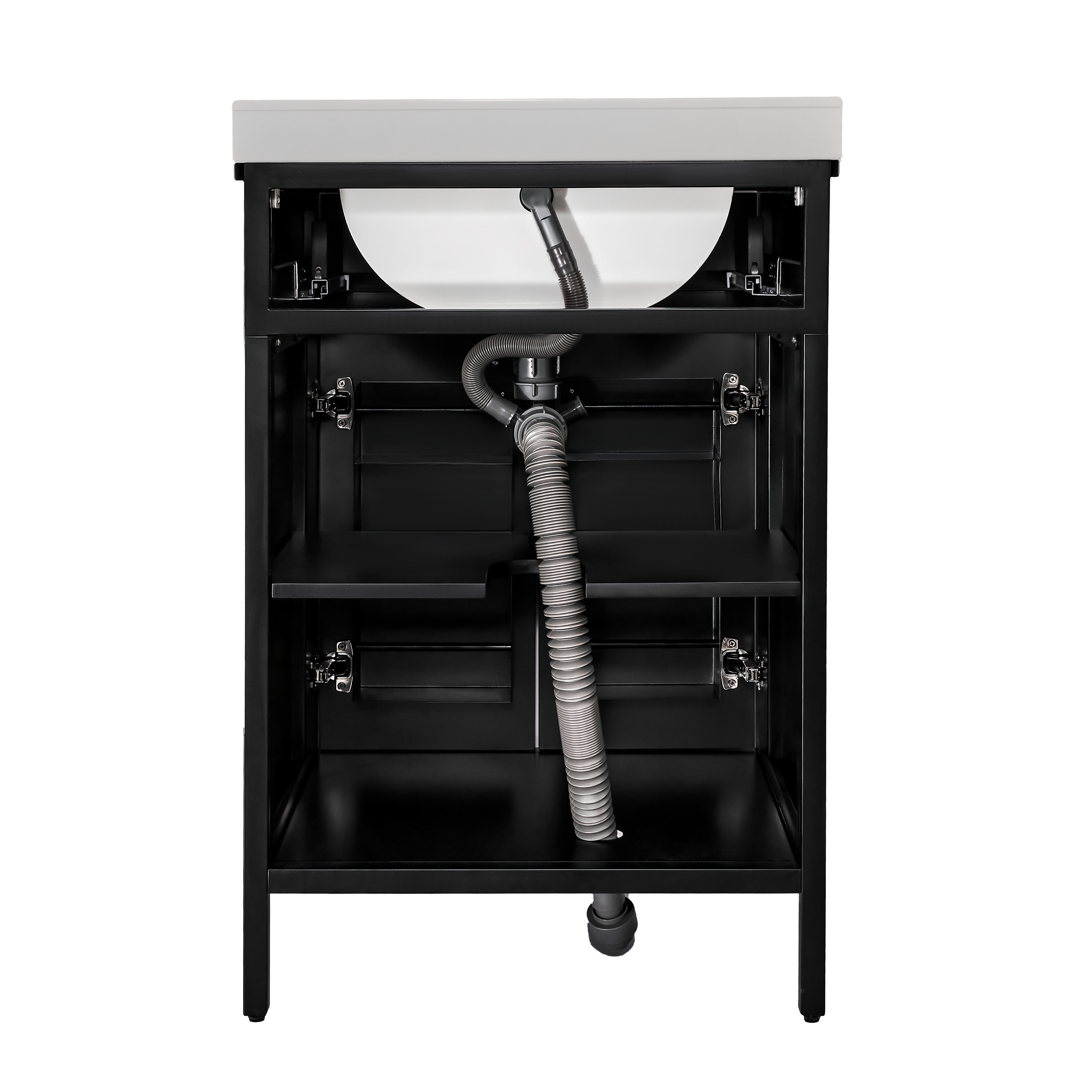 Modern Bathroom Vanities with Sink Combo Wave Bathroom Cabinet with Shelf and Drawer