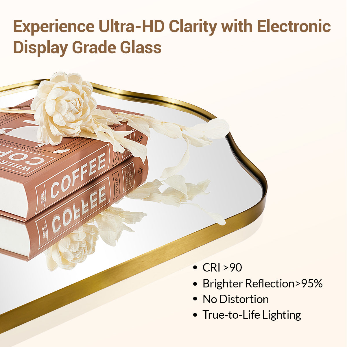 Contemporary Arch Top Curved Arched Bathroom Vanity Mirror | Stainless Steel Frame