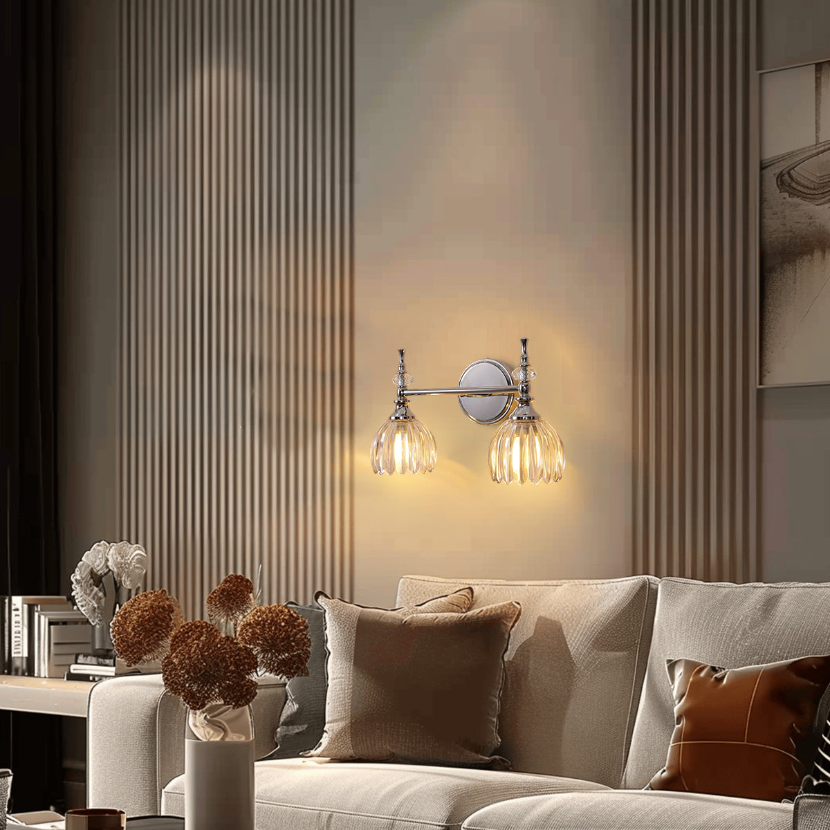 Tulip Glass Shade Bathroom Sconces Vanity Lights