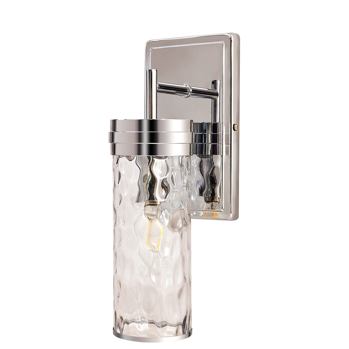 Tube Flow Hammer Glass Shade Bathroom Wall Sconces