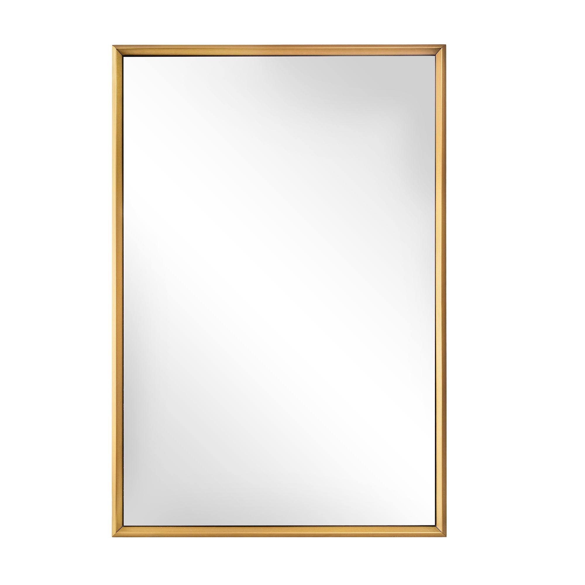 Open Box Like New:Beveled Framed Rectangle Bathroom Vanity Mirror |Stainless Steel Frame