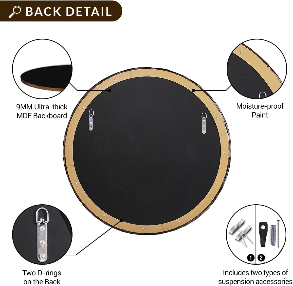 Antique Hand Hammer Forged Iron Mirror Circle Wrought Iron Mirror Round Wall Mirror