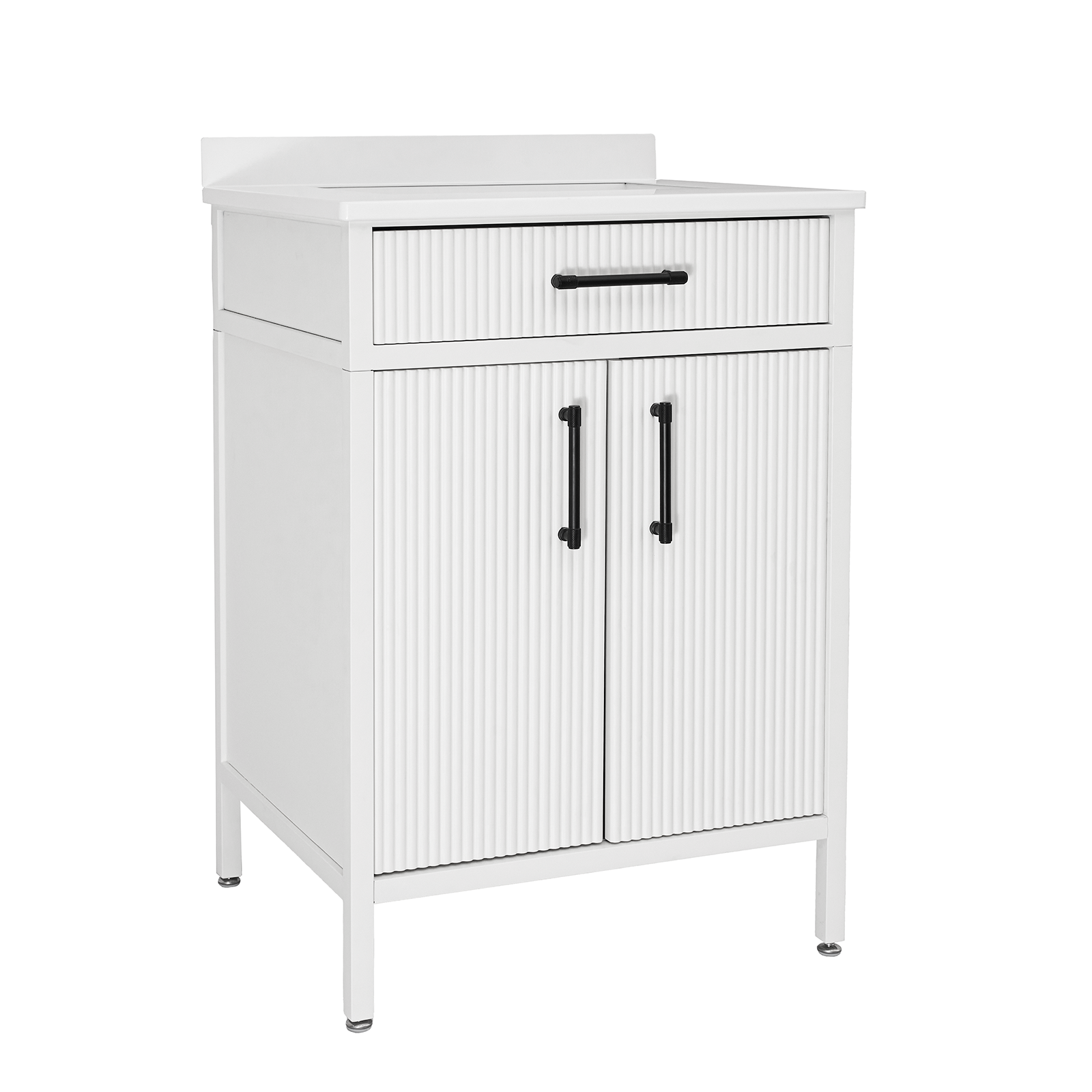 Modern Bathroom Vanities with Sink Combo Wave Bathroom Cabinet with Shelf and Drawer