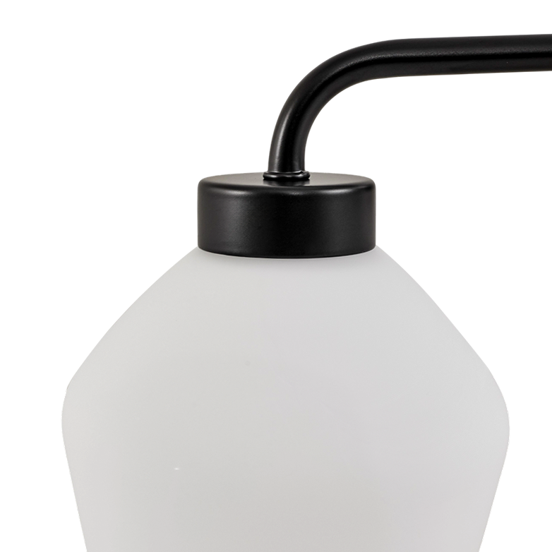 Contemporary Milk White Glass Shade Wall Sconce Bathroom Vanity Light Fixtures