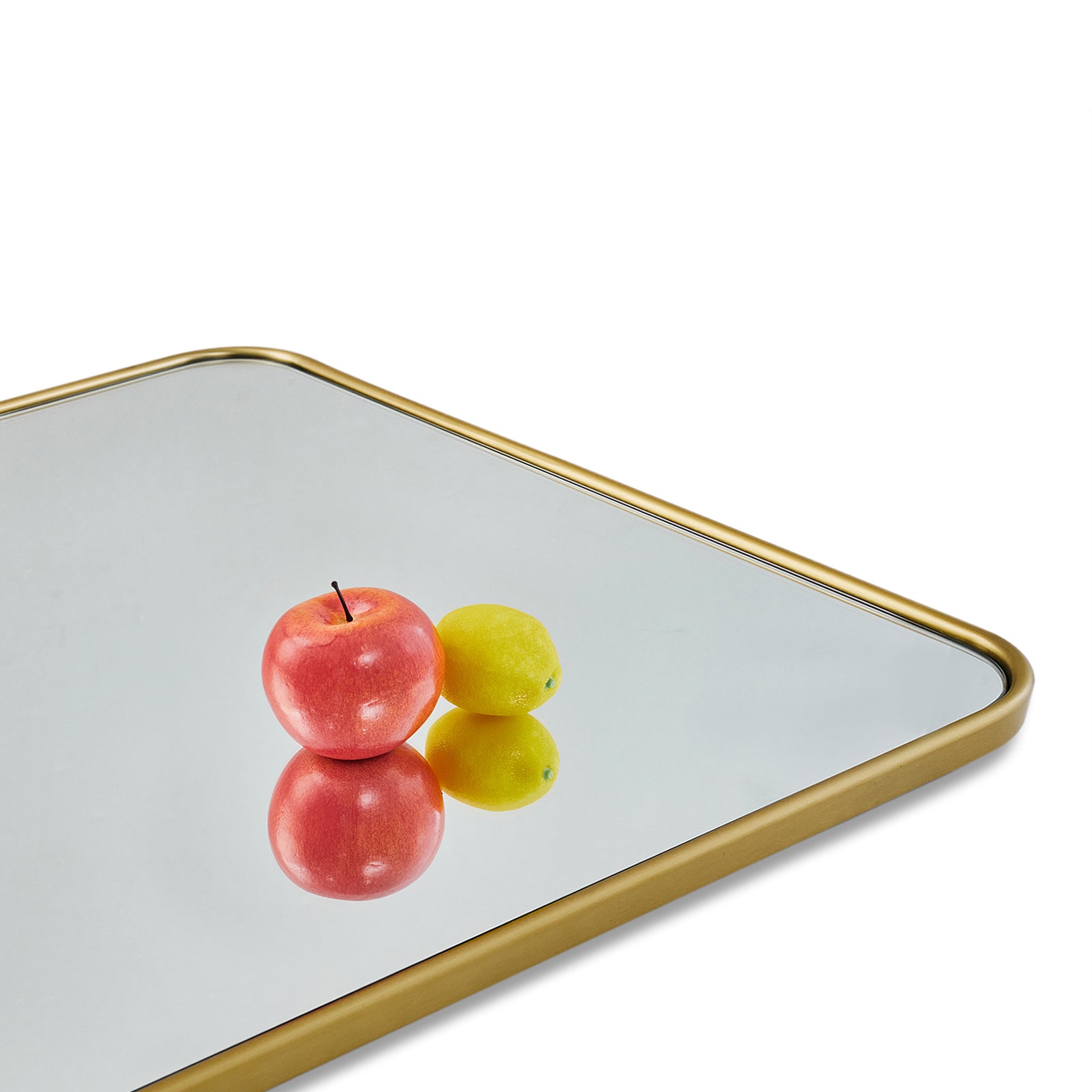 Open Box Like New:Modern Rounded Rectangular Bathroom Mirrors| Stainless Steel U-Tube Frame