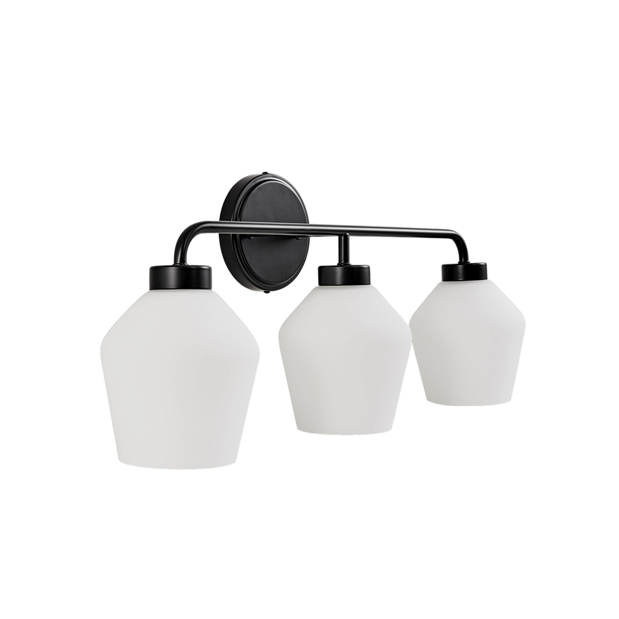 Contemporary Milk White Glass Shade Wall Sconce Bathroom Vanity Light Fixtures