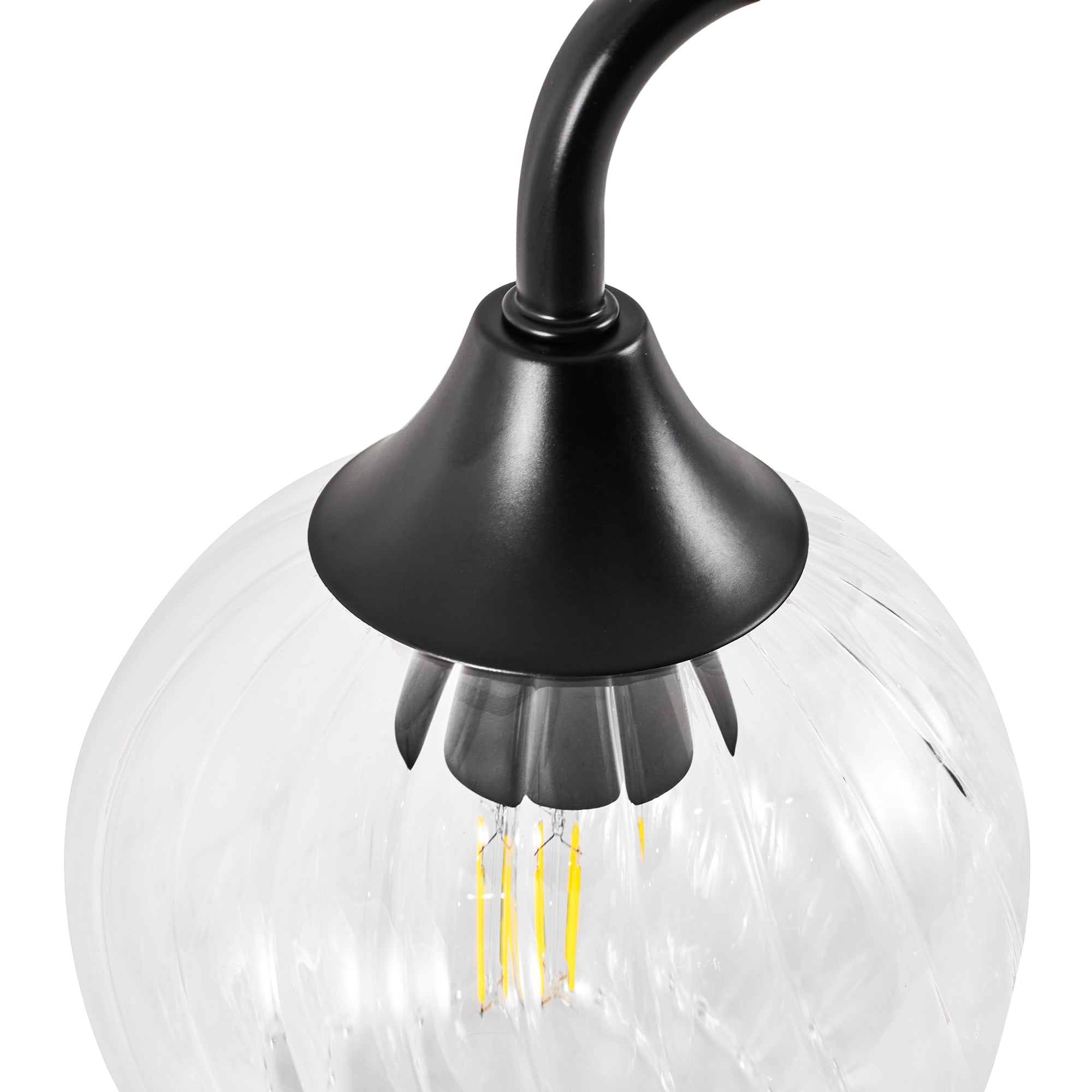 Striped Spiral Glass Globe Shade Wall Sconce Vanity Lights