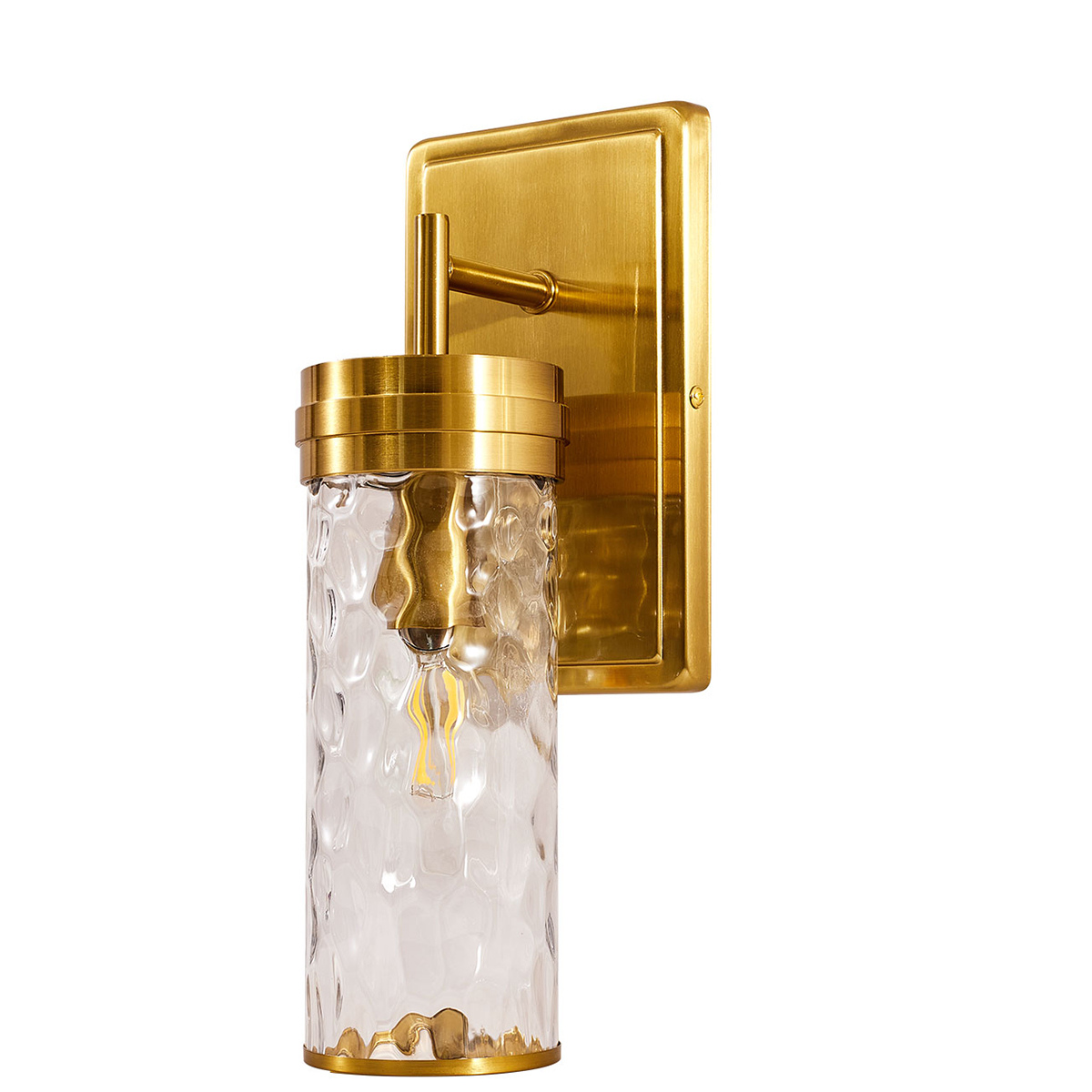 Tube Flow Hammer Glass Shade Bathroom Wall Sconces