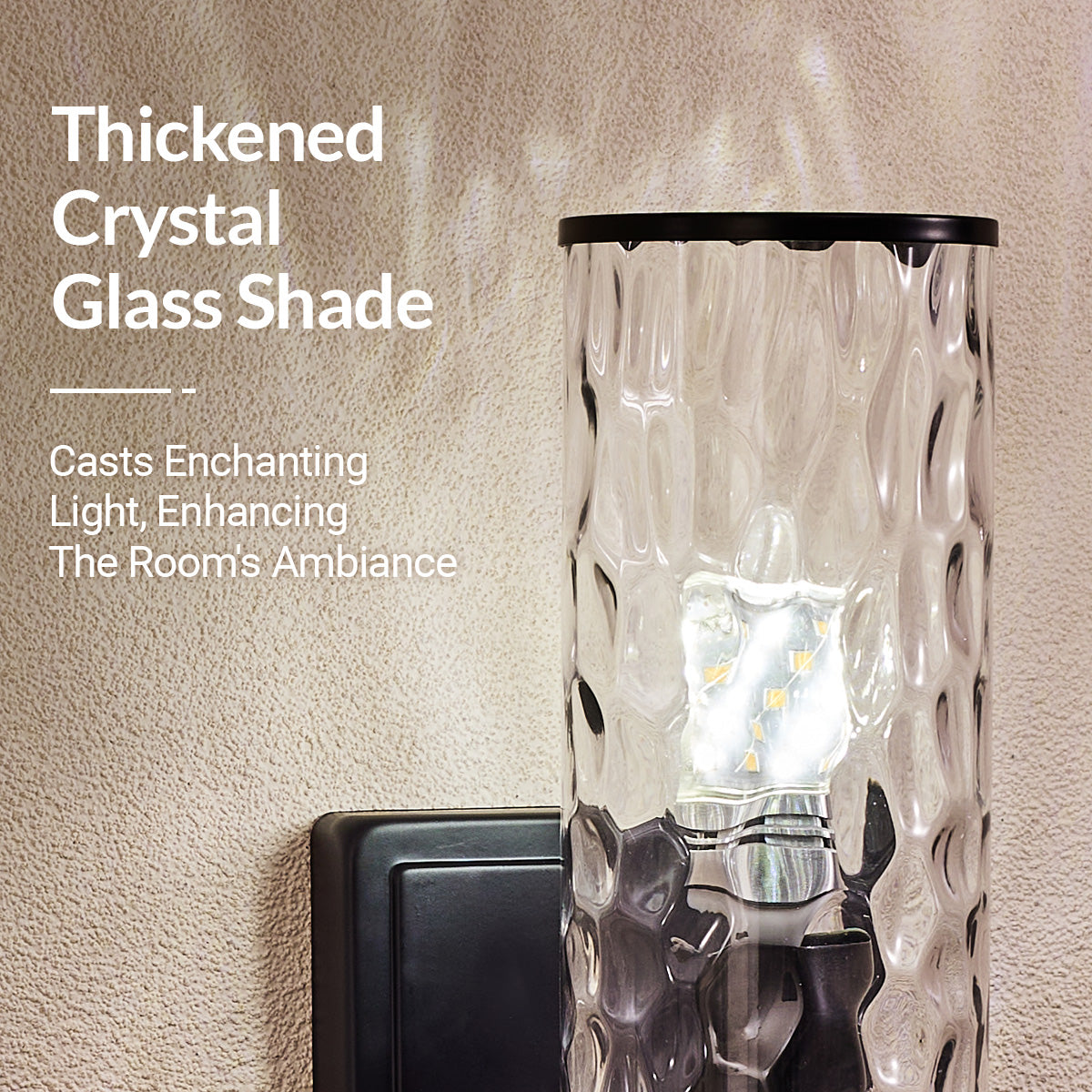 Tube Flow Hammer Glass Shade Bathroom Wall Sconces