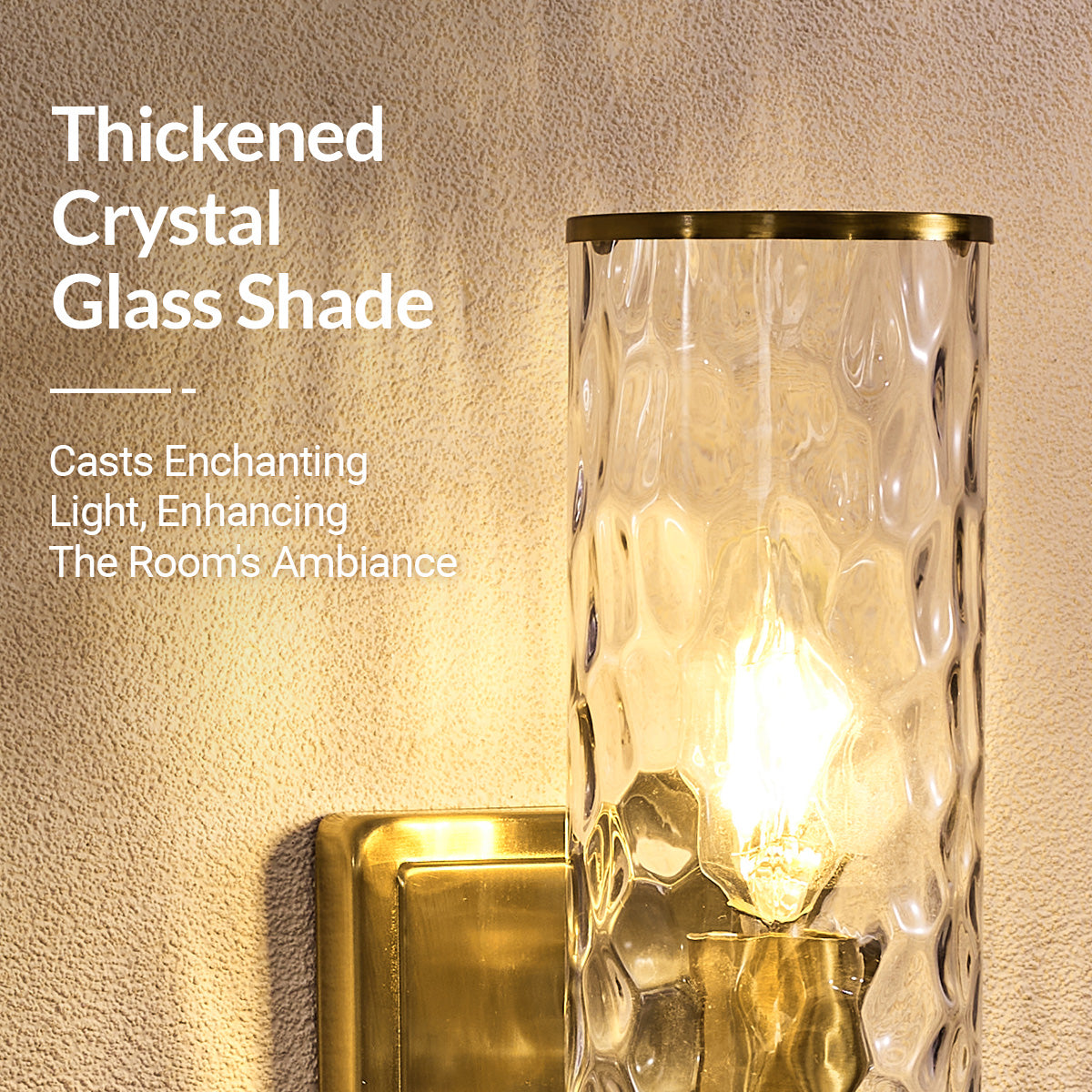 Tube Flow Hammer Glass Shade Bathroom Wall Sconces