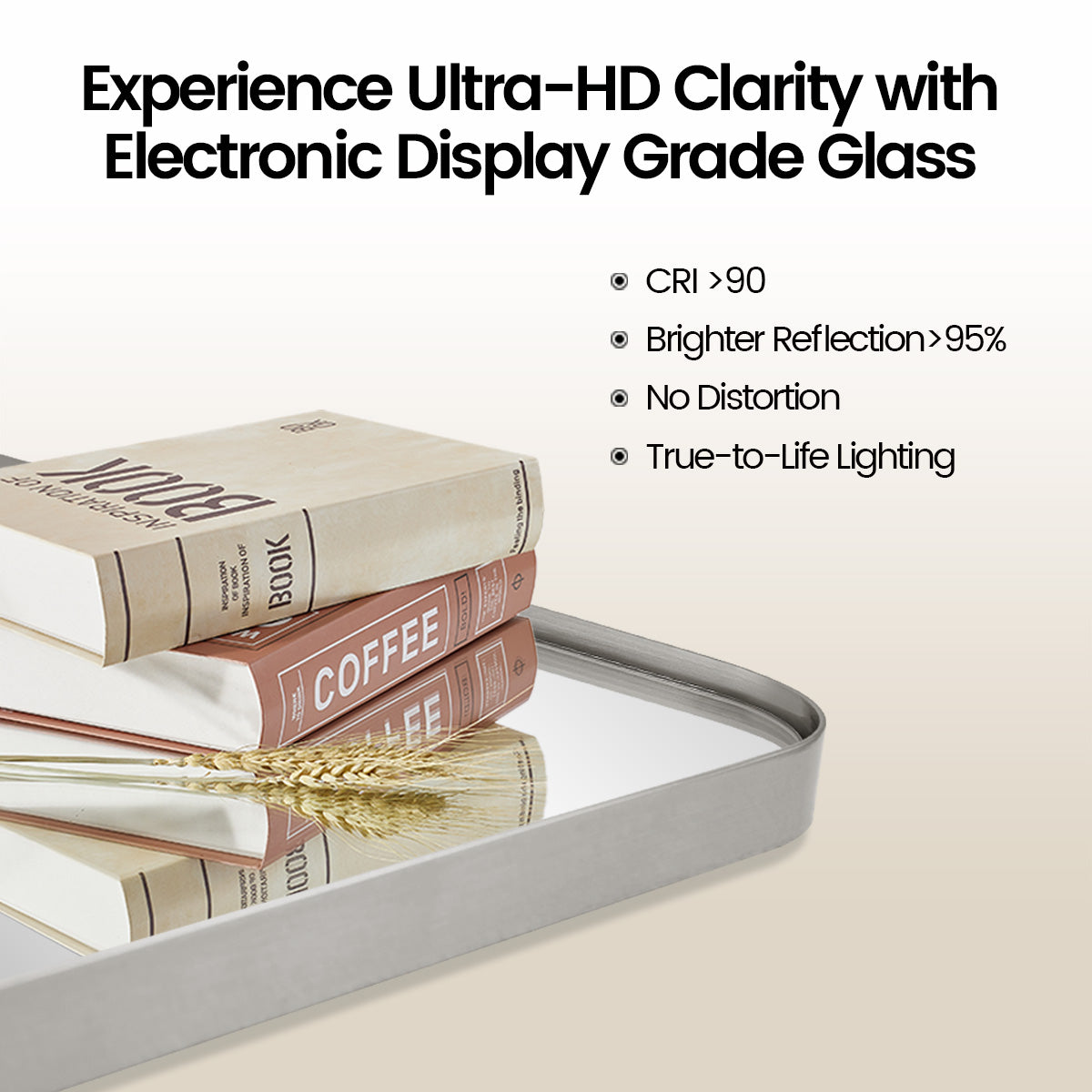 Open Box Like New: Tilting Pivot Rectangular Bathroom Mirrors | Stainless Steel Frame