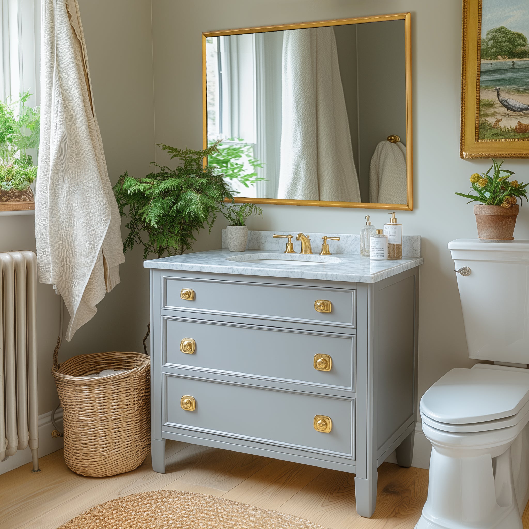 Luxury Beveled Stainless Steel Framed Rectangular Bathroom Vanity Mirror