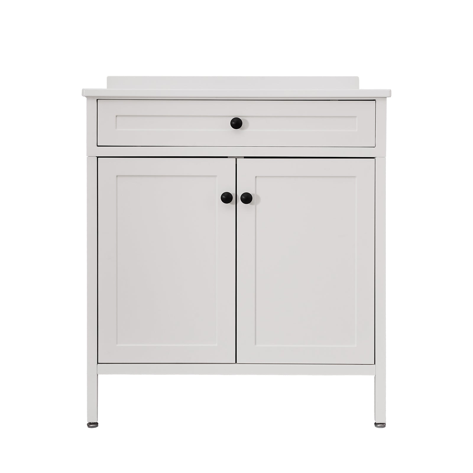 Modern Bathroom Vanity with Sink Combo, Bathroom Vanity Cabinet with 2 Doors and Shelf