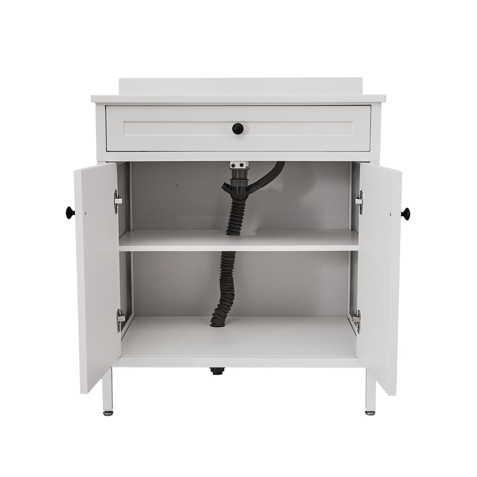 Modern Bathroom Vanity with Sink Combo, Bathroom Vanity Cabinet with 2 Doors and Shelf