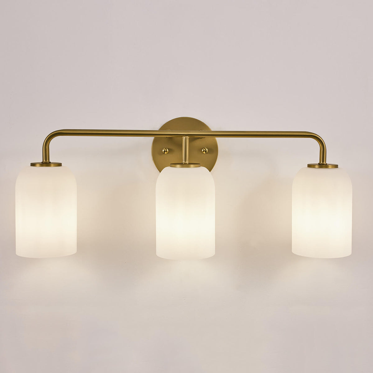 Modern Milk Glass Shade Vanity Light Wall Sconce