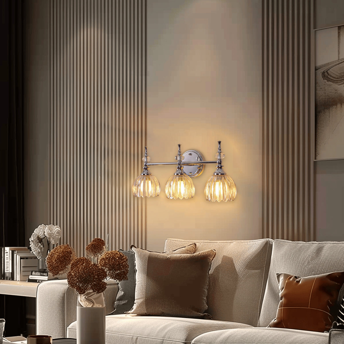 Tulip Glass Shade Bathroom Sconces Vanity Lights