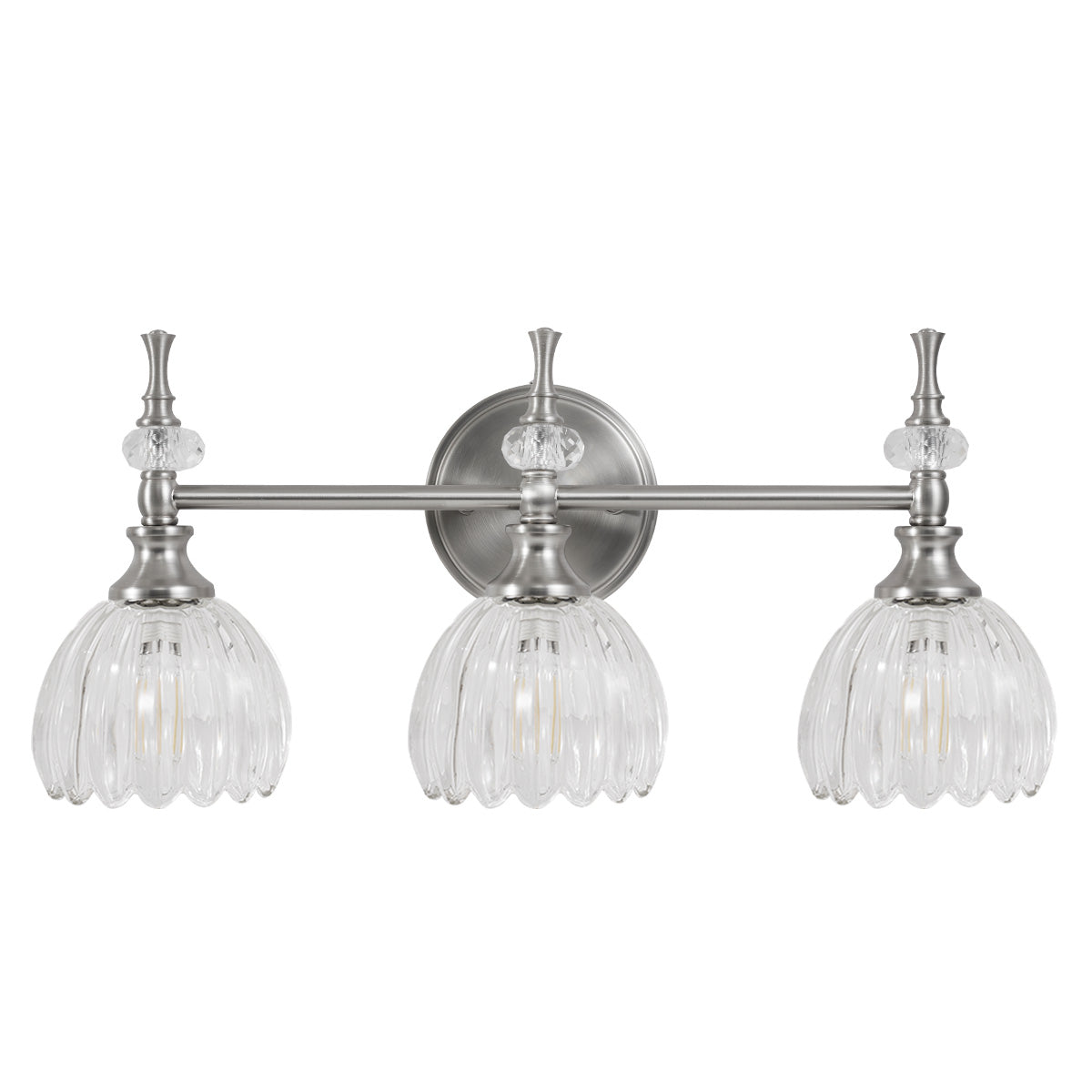 Contemporary Bathroom Vanity Light Fixtures with Tulip Glass Shade Sconces for Bath,Bedroom, Hallway