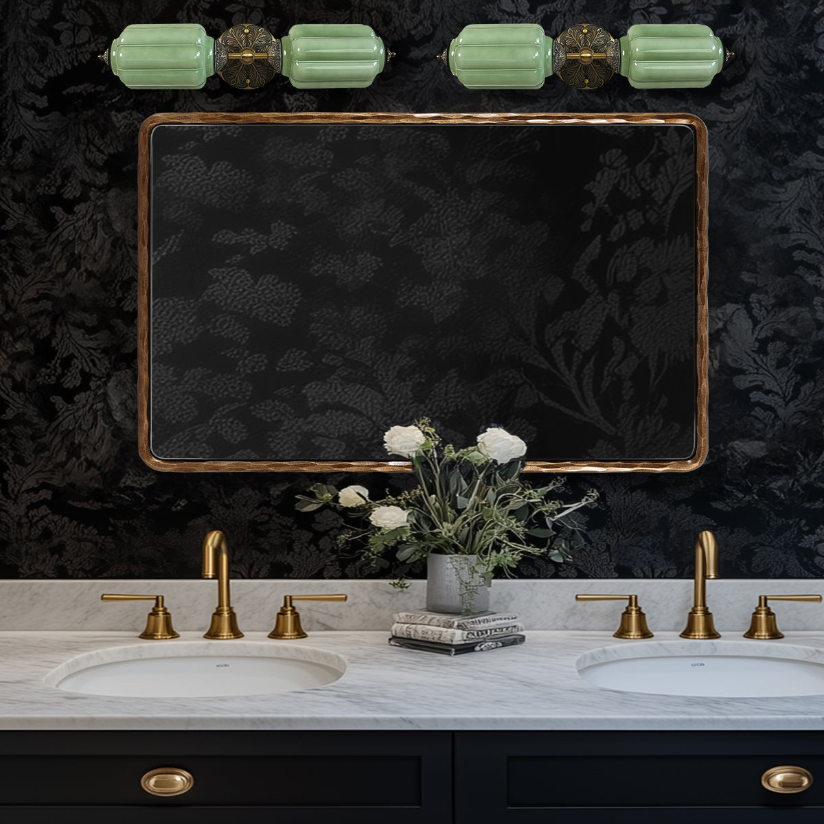 Open Box Like New: Antique Forged Iron Rectangle Wall Mirrors Wrought Iron Mirror