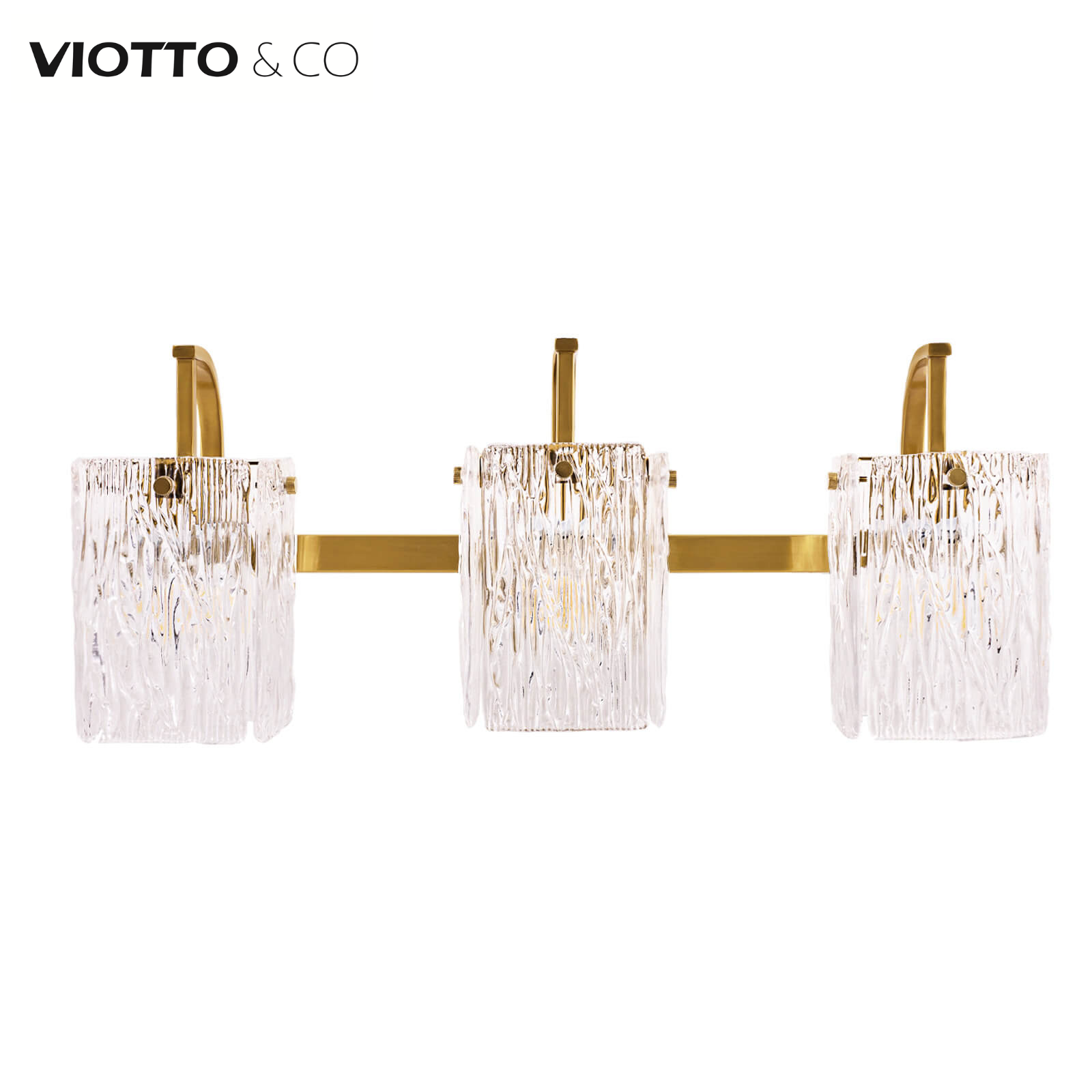 Luxury Textured Glass Shade Bathroom Vanity Light