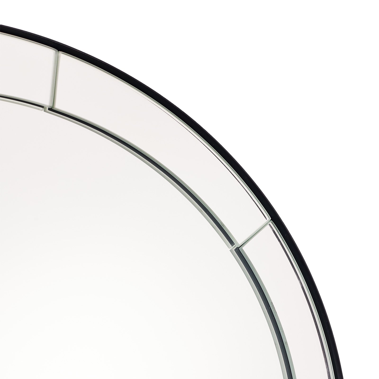 Minuette Glass Tile Edge Arched Mirror Bathroom Vanity Mirror | Stainless Steel Frame