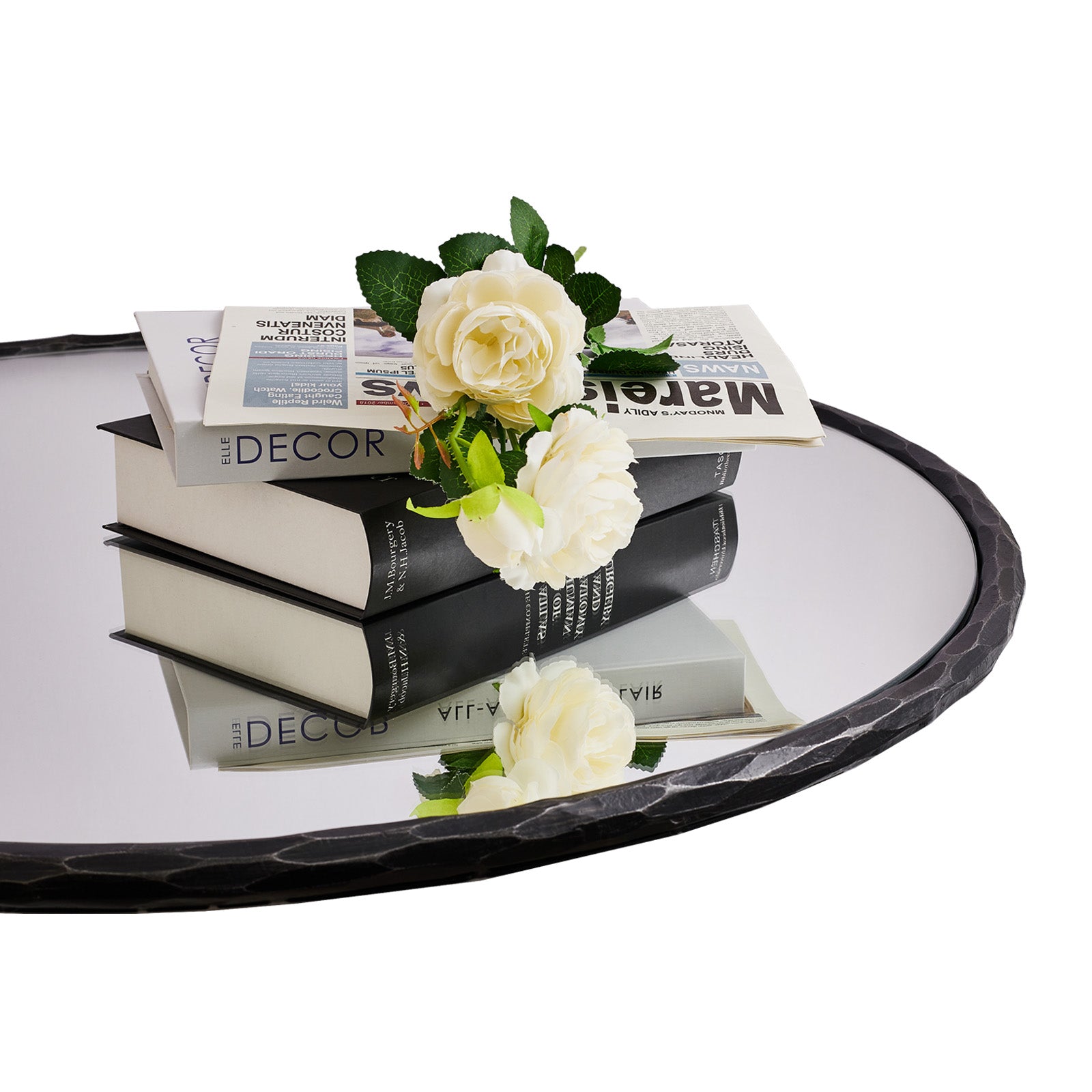 Antique Hand Hammer Forged Iron Mirror Circle Wrought Iron Mirror Round Wall Mirror