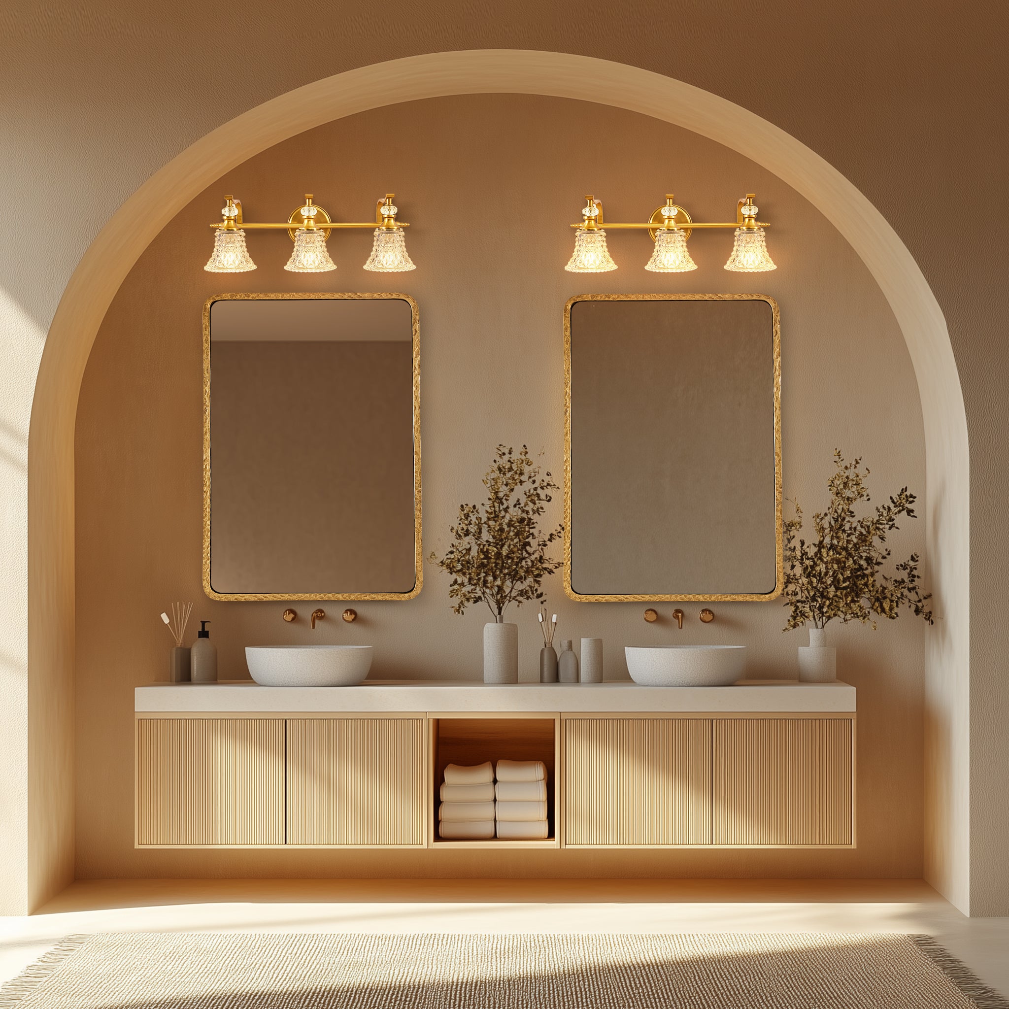 Victoria Crystal Sconces Bathroom Light Fixtures