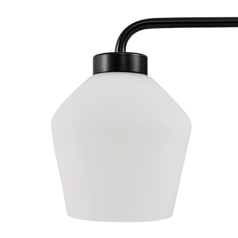 Contemporary Milk White Glass Shade Wall Sconce Bathroom Vanity Light Fixtures
