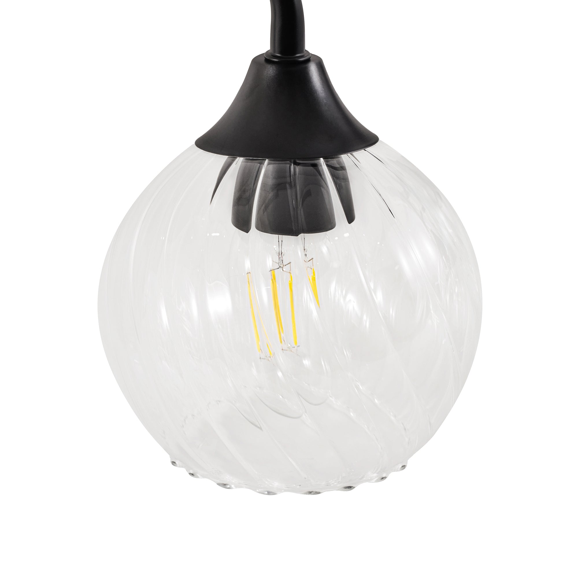 Striped Spiral Glass Globe Shade Wall Sconce Vanity Lights