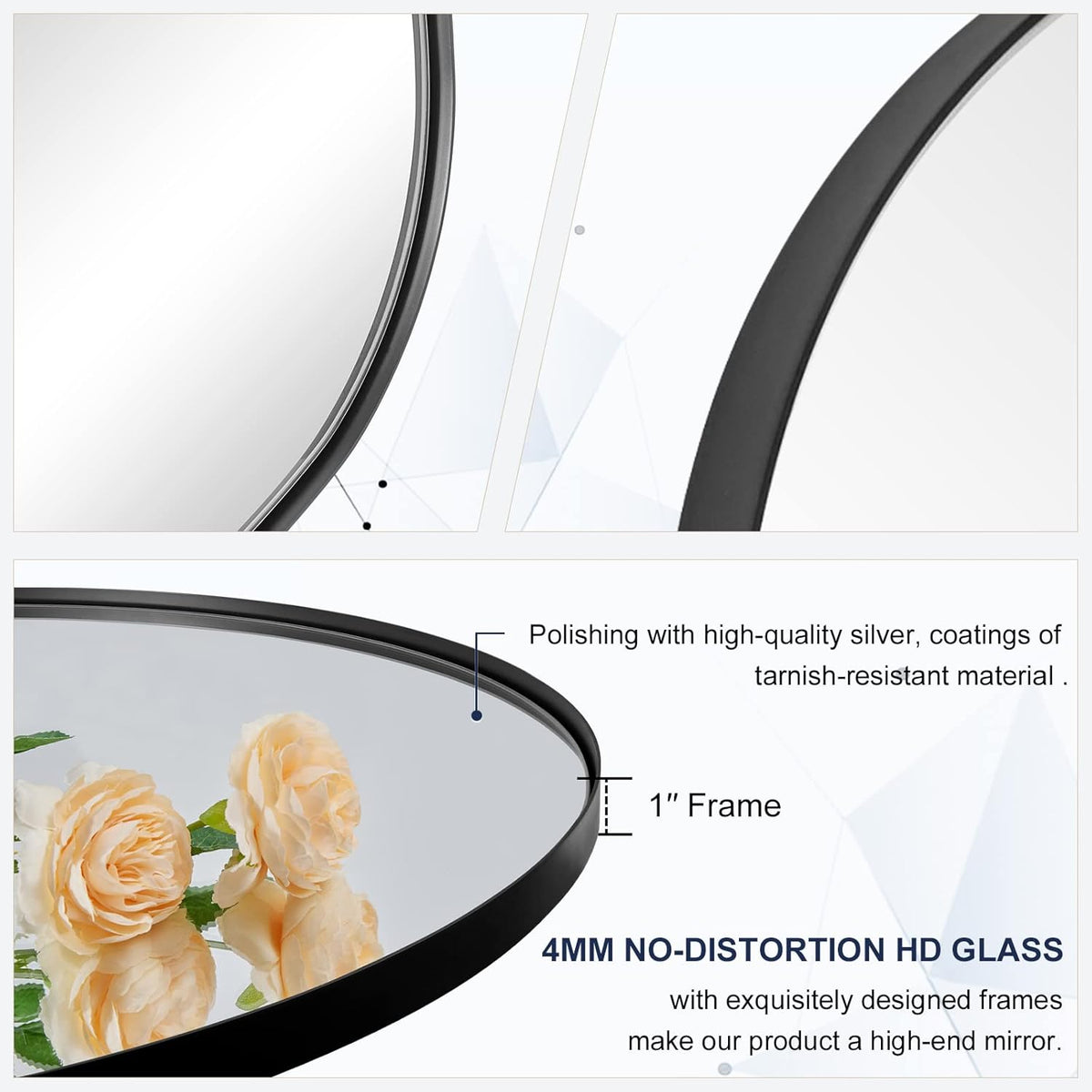 Asymmetrical Irregular Bathroom Wall Mirror | Stainless Steel Frame