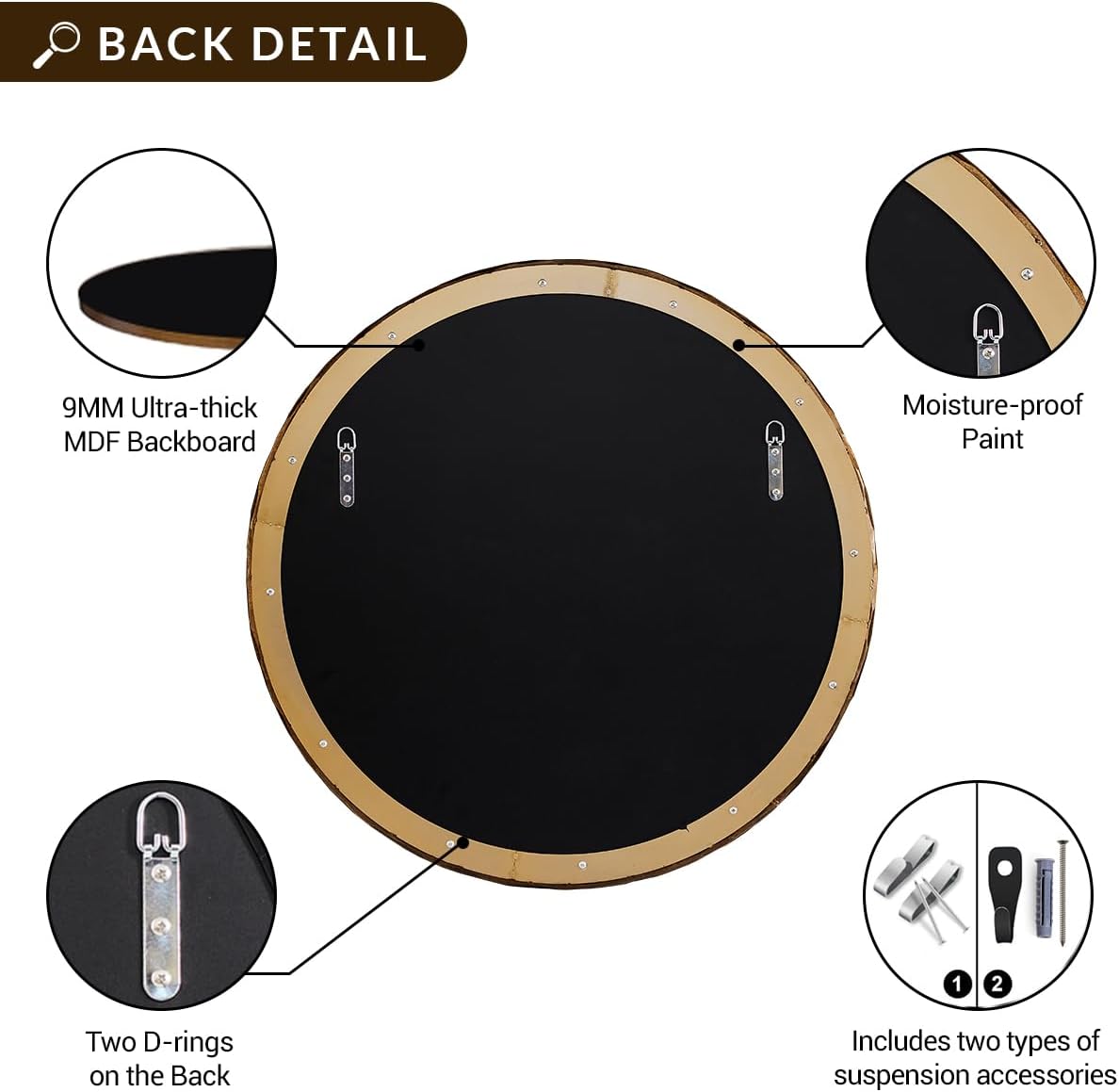 Antique Hand Hammer Forged Iron Mirror Circle Wrought Iron Mirror Round Wall Mirror