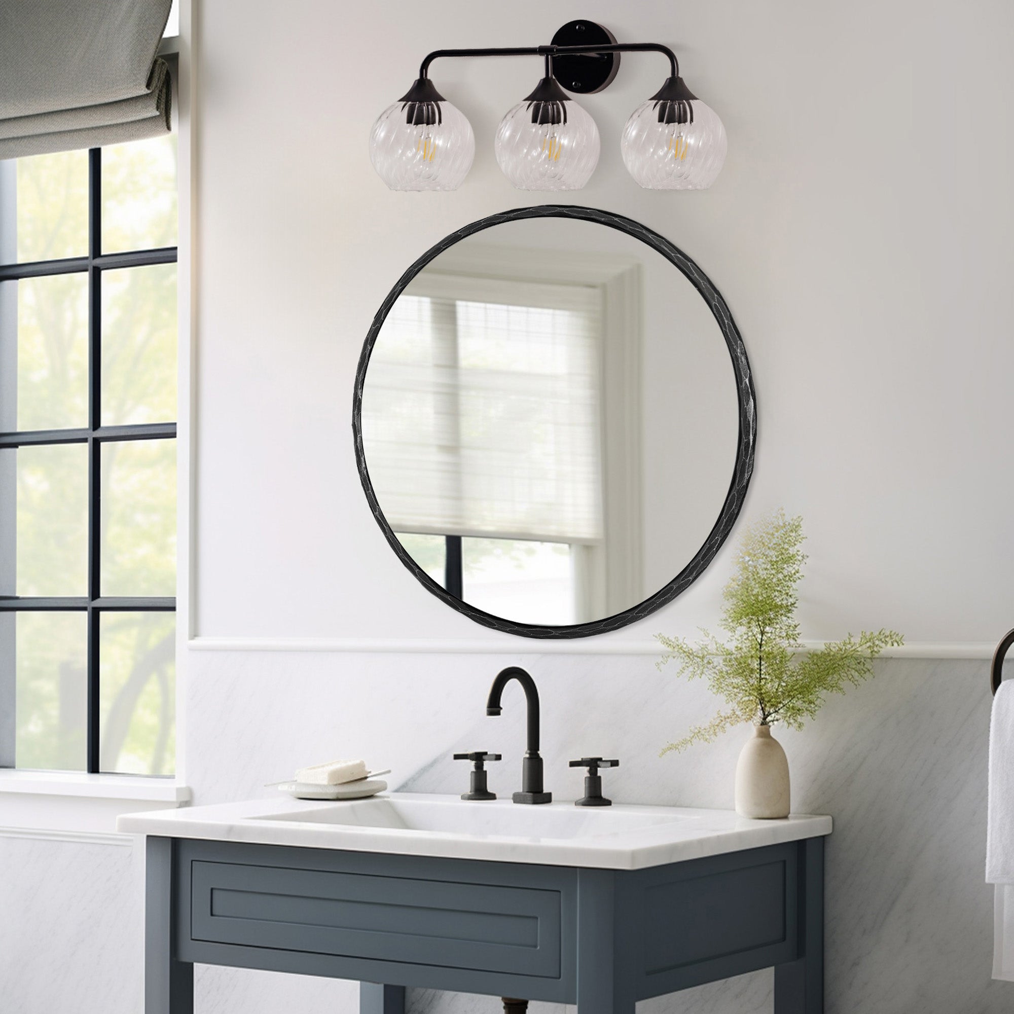 Striped Spiral Glass Globe Shade Wall Sconce Vanity Lights