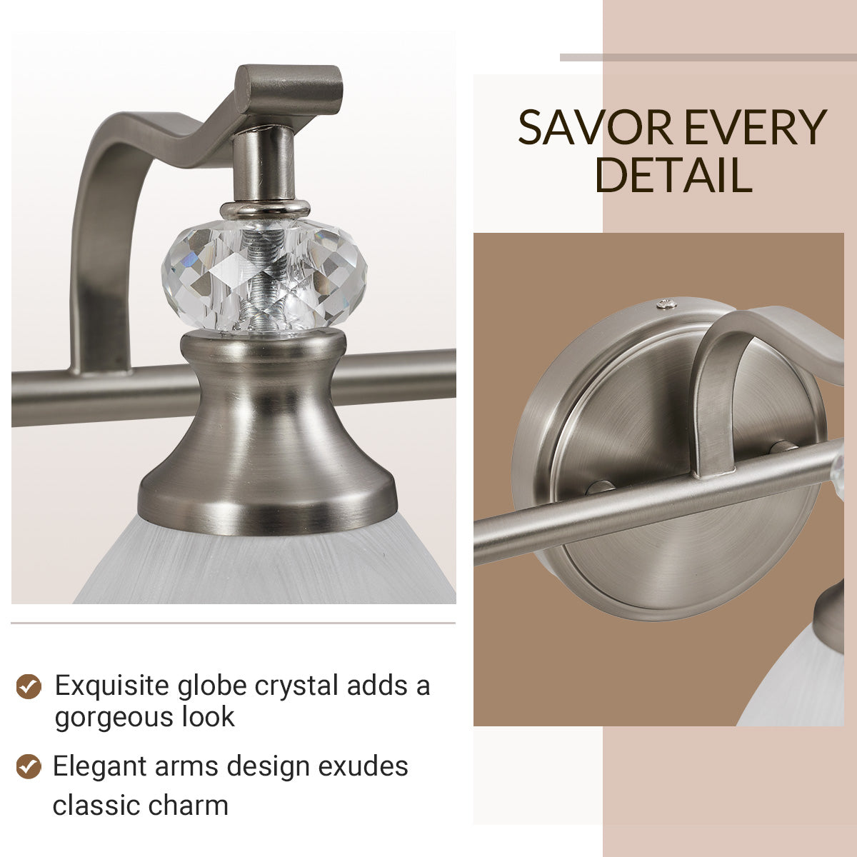 bathroom lights fixture detail