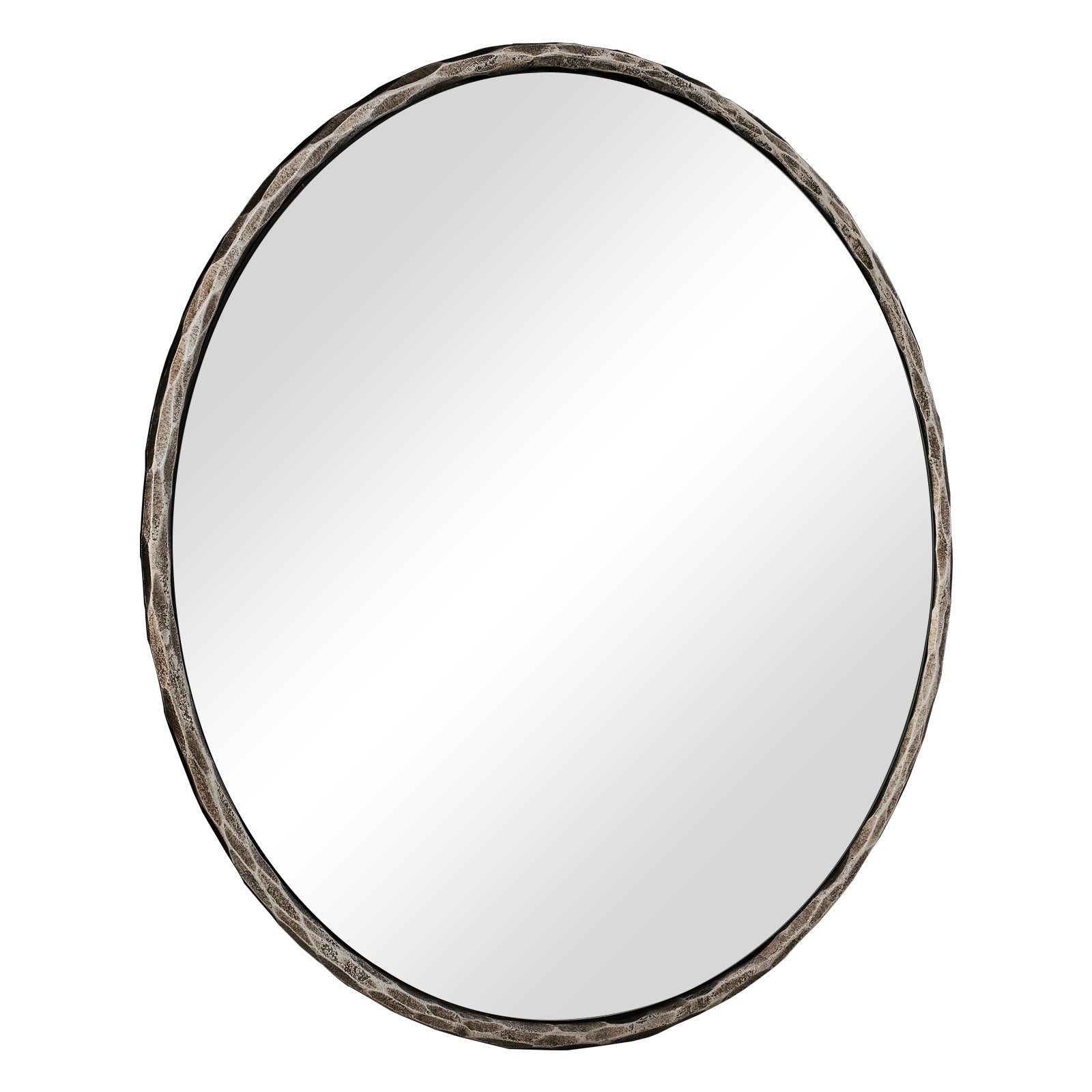 Antique Hand Hammer Forged Iron Mirror Circle Wrought Iron Mirror Round Wall Mirror