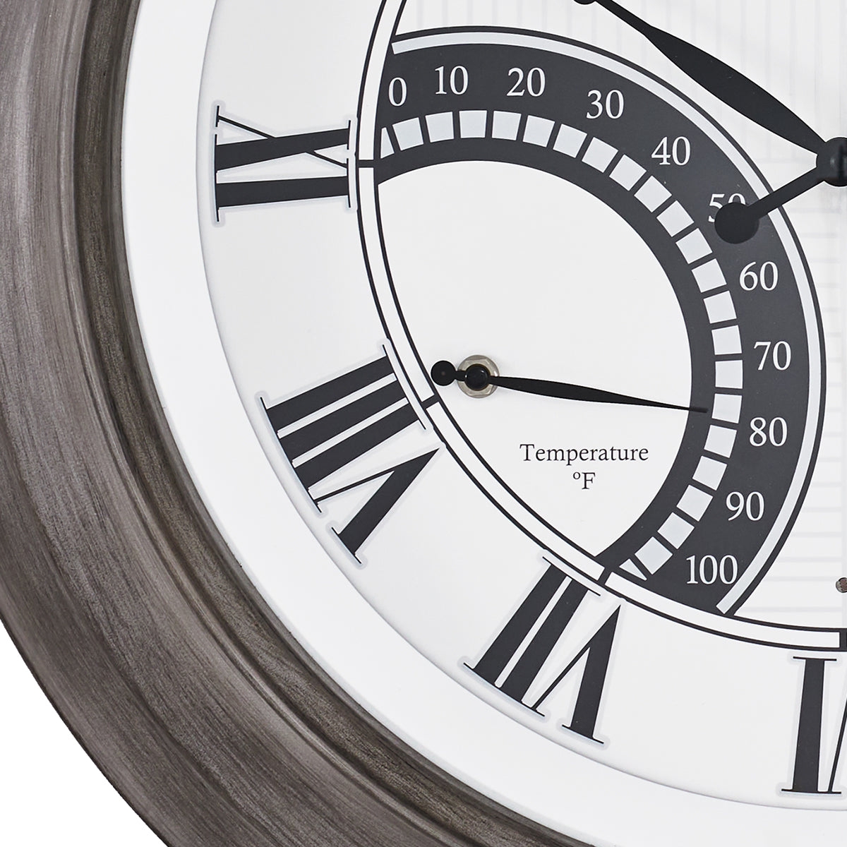 Contemporary 24 Inch Large Outdoor Wall Clock Waterproof Illuminated Clock,Stripe Dial